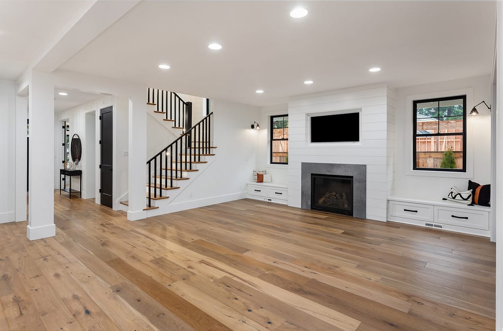 Recessed lighting in living room 