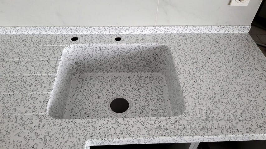 Cultured Marble Countertop With Sink 1, Refinish Cultured,