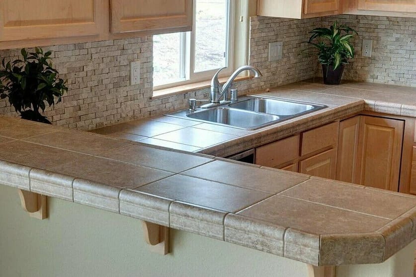 Kitchen Tile Countertop