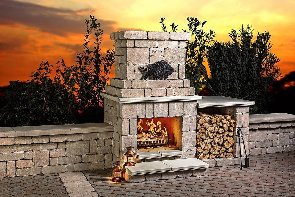 Outdoor Wood Burning Fireplace