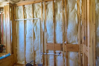 Wall insulation for new residential building